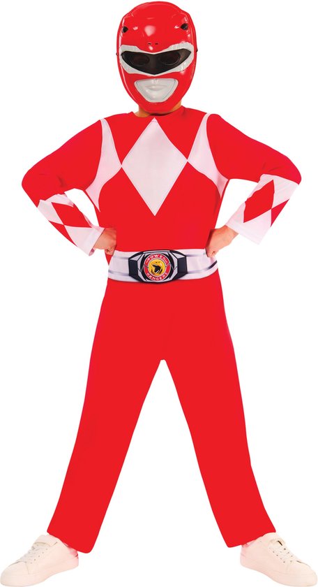 RUBIES FRANCE - Power Ranger Kostuum rood kinderen - 122/128 (7-8 jaar)