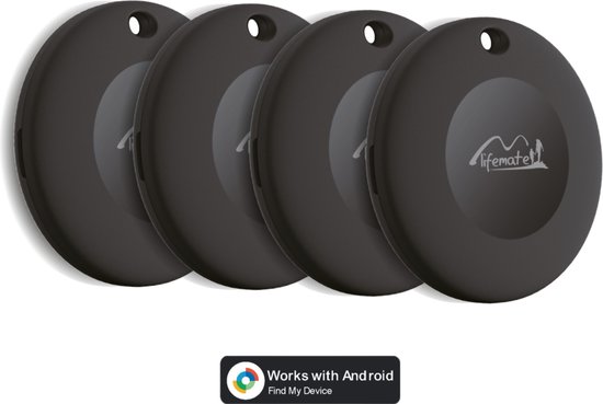 Lifemate - Life Tag - Android / Google Find My Device - Android Tracker - Android Smarttag - 4 Pack
