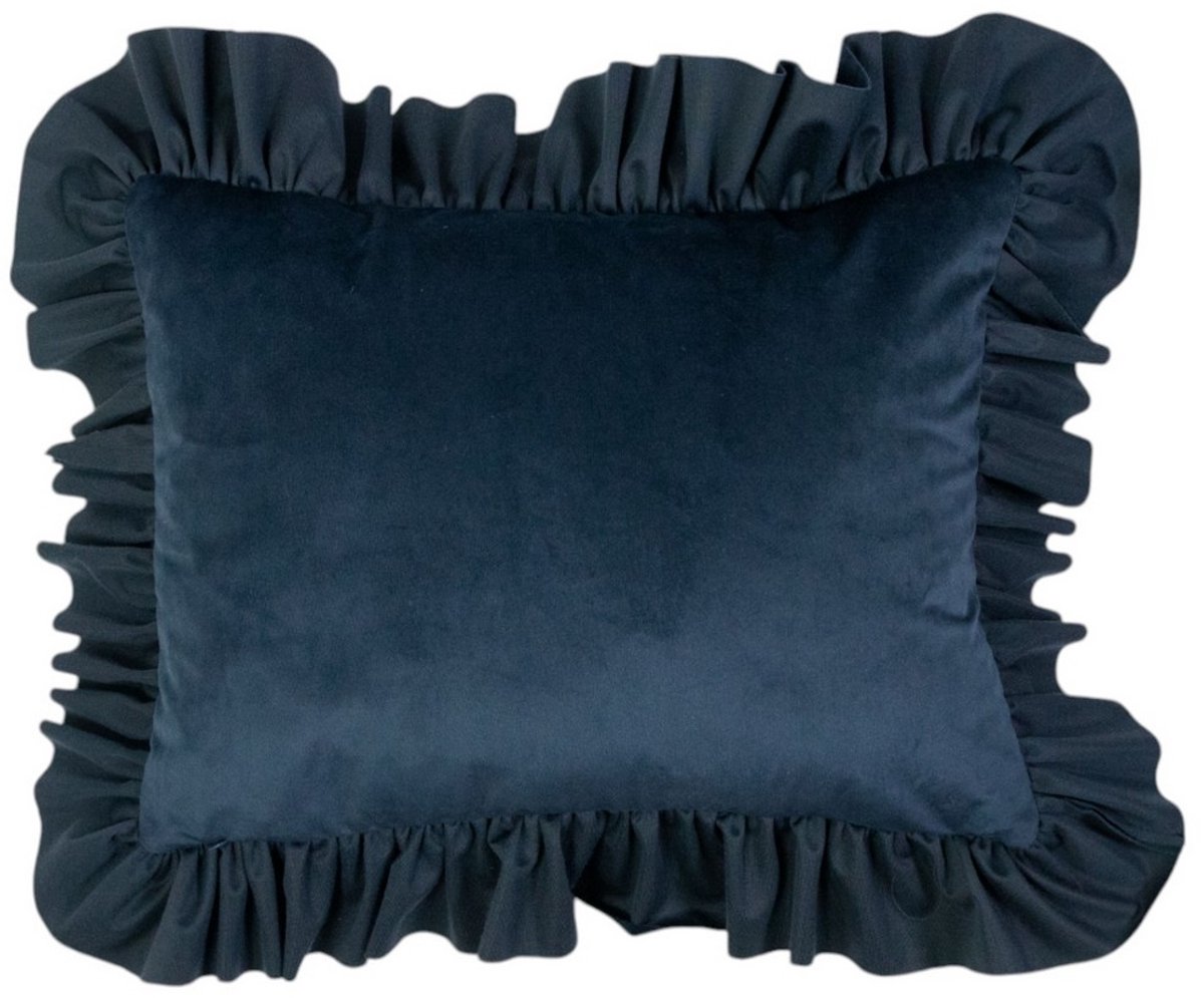 kussen fluweel rouche navy 35x45cm