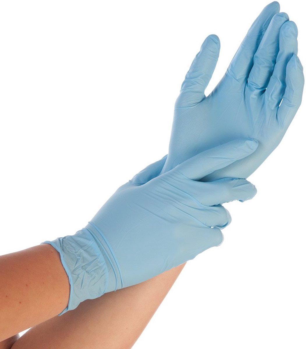 HYGOSTAR GANT EN NITRILE "SAFE PREMIUM", L, BLEU