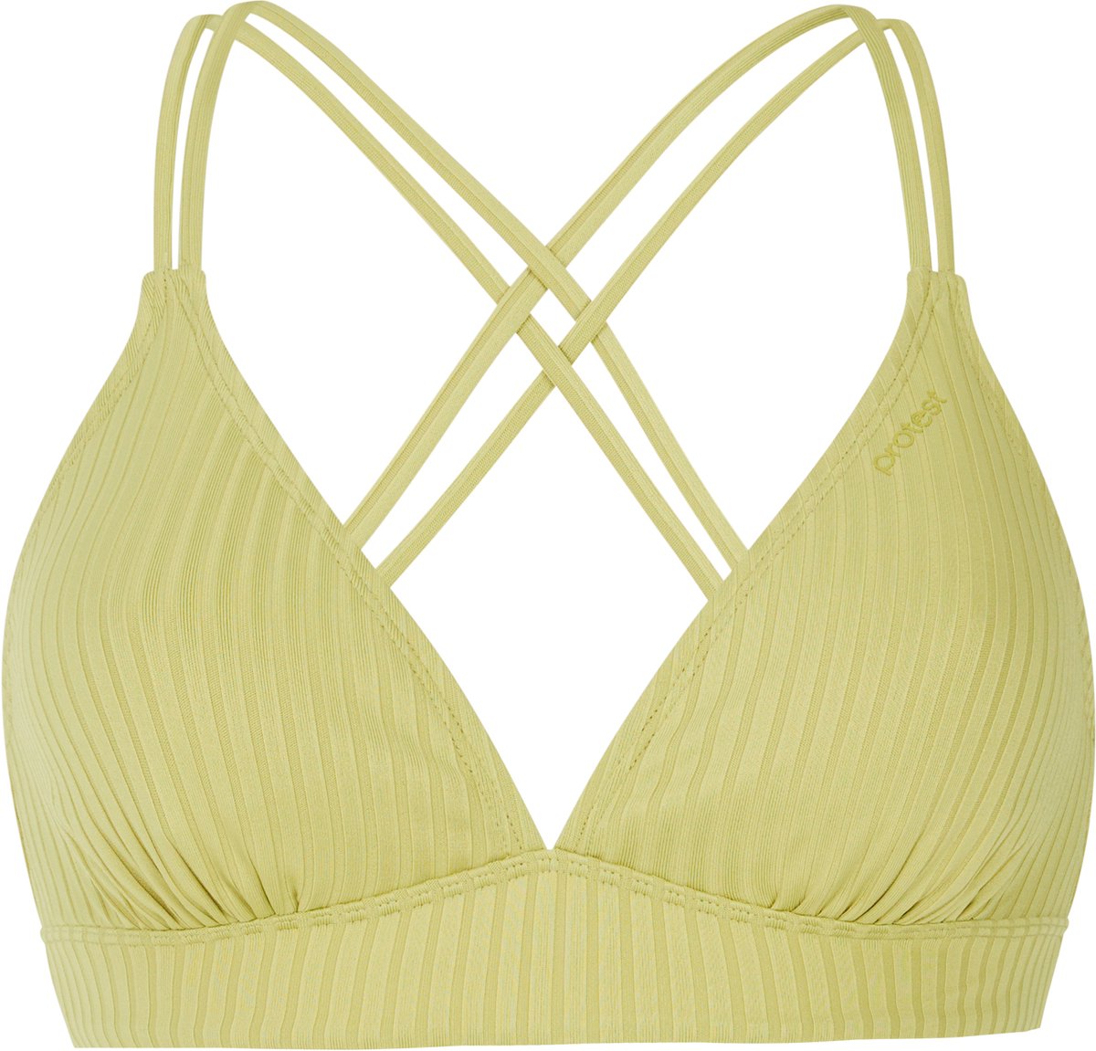 Protest Mixsupero 25 – Triangel bikini top Dames – Kruisbanden – Uitneembare vulling – Mix & Match Groen