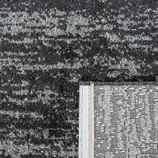 Relax Oslo - Tapis uni à poils ras - Tapis moderne - Zwart- 120x170 CM