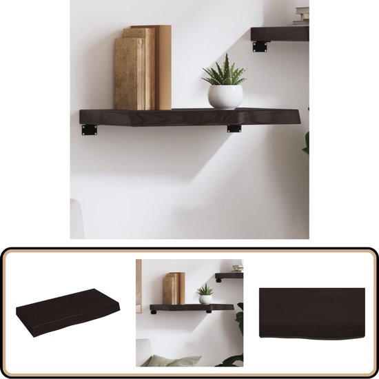 Wandschap 43x9x60 cm bewerkt hout zwart kopen