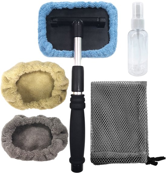 Lave-glace rétractable TheLau® avec tête pivotante et poignée ergonomique pour les coins difficiles