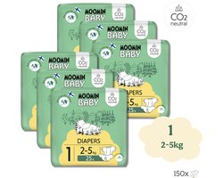 Omslag van Muumi Baby luiers maat 1 - 2-5 kg – 150 stuks