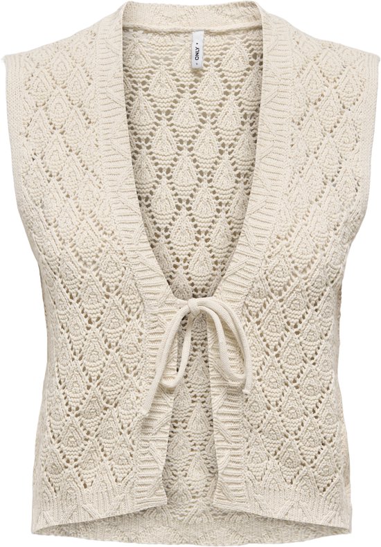 Gilet Only Onlchili S/L String Vest Knt Noos 15350955 Écru Femme Taille - XL