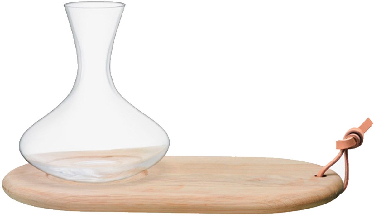 L.S.A. - Wine Karaf met Kaasplank 1,4 liter - Glas - Transparant -