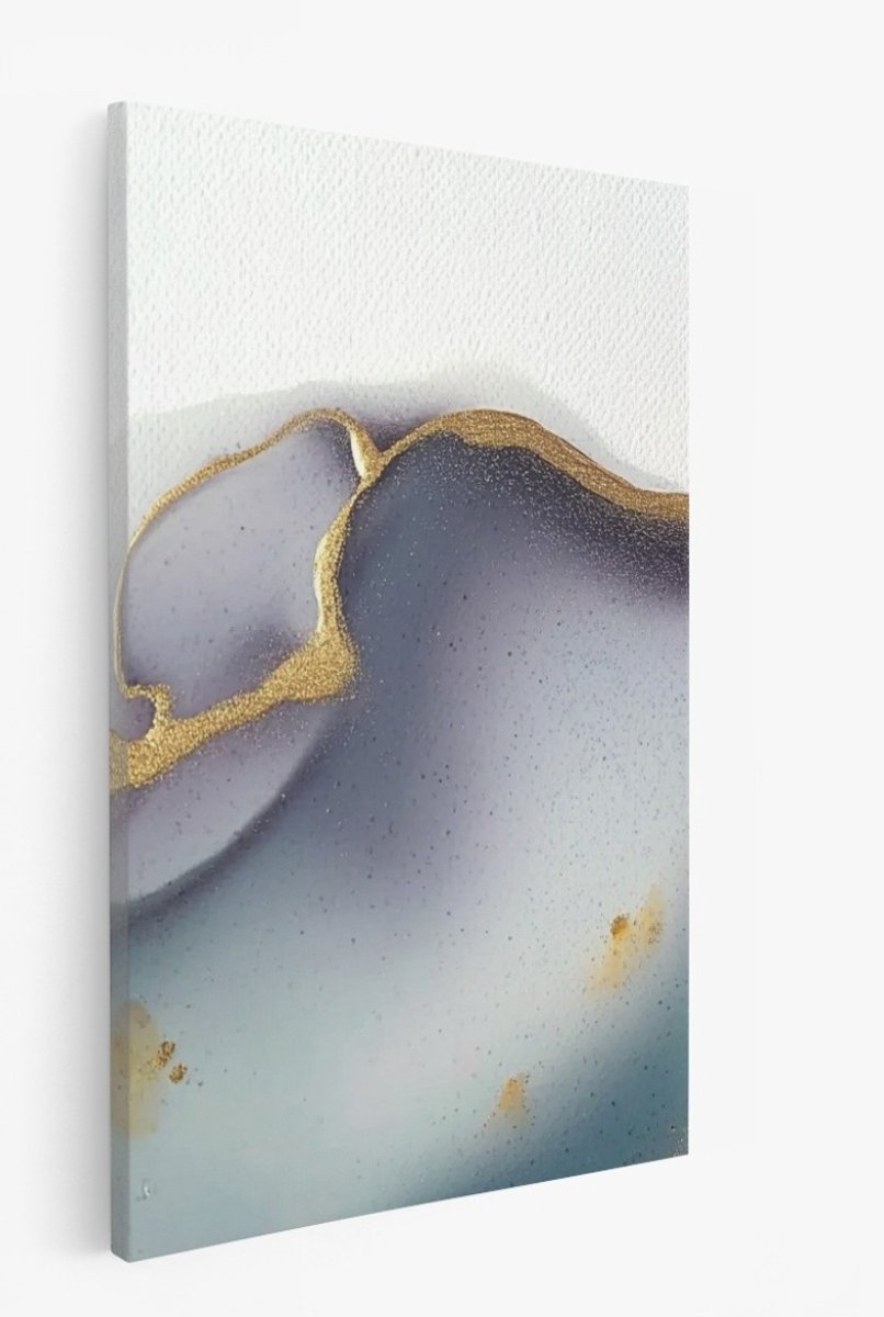 Saammp Canvas Schilderij - paars goude- Abstract - 30x40 - Foto op canvas - Wanddecoratie - Muurdecoratie Woonkamer - Slaapkamer decoratie - Canvas Print Multicolor