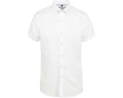 Suitable Short Sleeve Overhemd Linnen Wit - Maat XXL - Heren - Casual Shirt