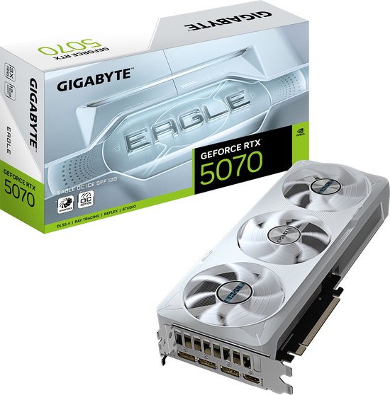 Gigabyte GeForce RTX 5070 EAGLE OC ICE SFF 12G - Videokaart - 12GB GDDR7 - PCIe 5.0 - 1x HDMI - 3x DisplayPort