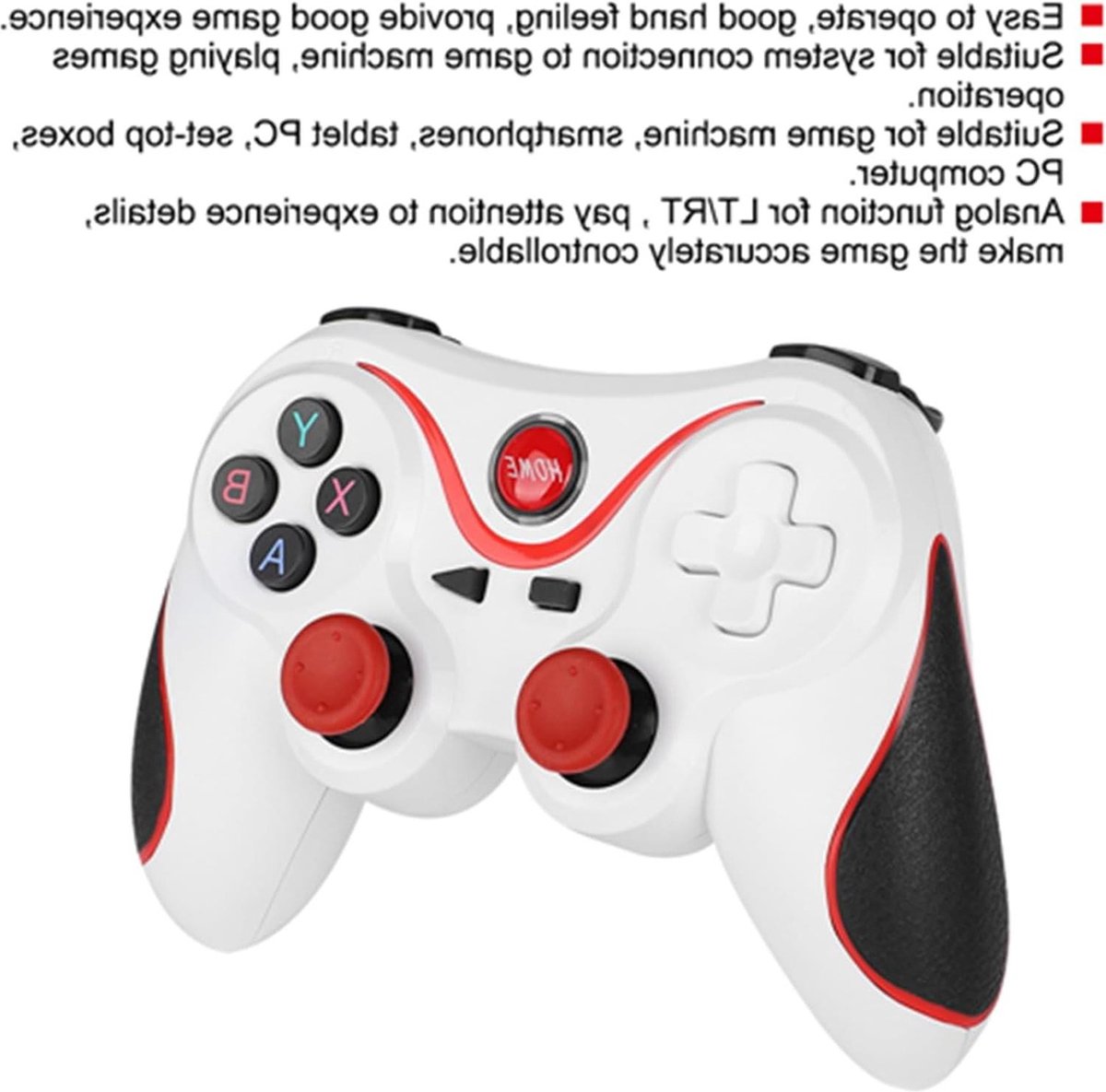 Game Controller T3 Draadloze Gamepad Bluetooth Game Handle voor Andriod iOS Win 7/8/10 PS3 - Compatibel met PS3 Game Machine - Smartphones Tablet PC Smart TV Sets - Yop Boxes PC Computer .