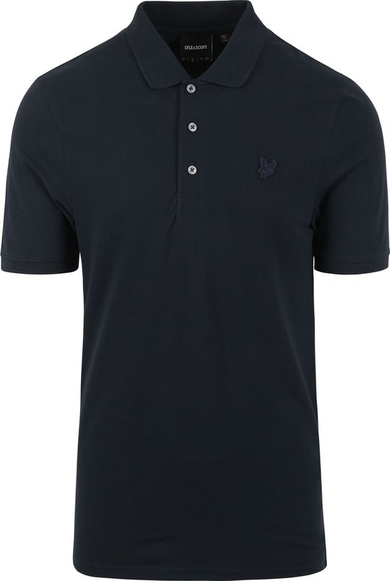 Lyle and Scott Tonal Eagle Polo Donkerblauw (navy) - Maat L - Heren