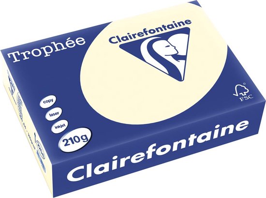 Clairefontaine - Trophée Pastel - A4 - Crème - 210 grams - 250 vel
