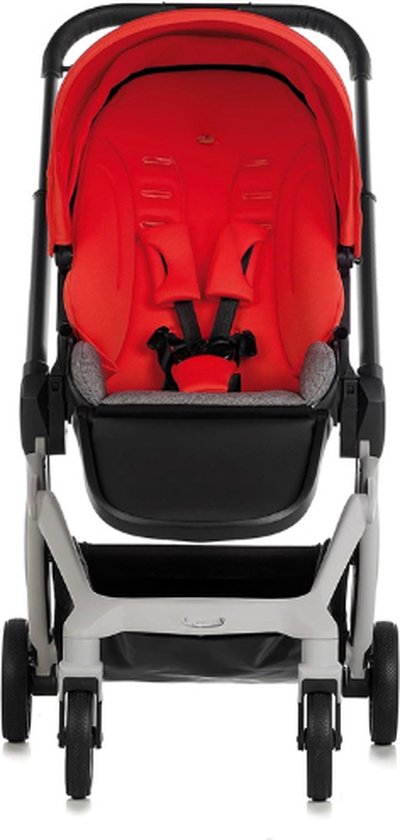 Foto: Push wandelwagen voor baby s omkeerbaar zitje pasgeborenen aluminium frame compact opvouwbaar met regenhoes en aankleedkussen