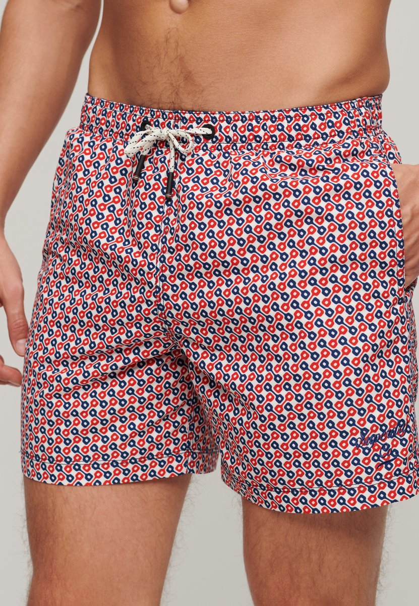 Superdry Gerecyclede zwemshort met 38 cm Heren Zwembroeken Tricolour Geo Print