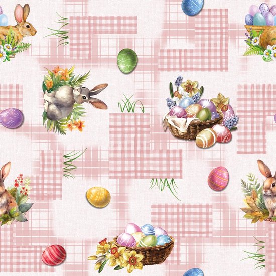 Aitsite Tafelloper Pasen Konijntje En Paasei - Afwasbaar 40x180 Cm Lente Decoratie