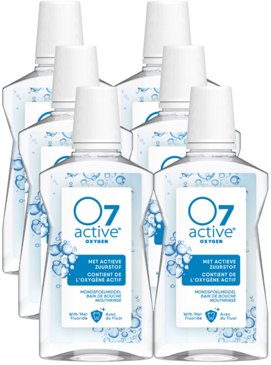 O7 Active Mondspoelmiddel - 6 x 500 ml - Voordeelverpakking