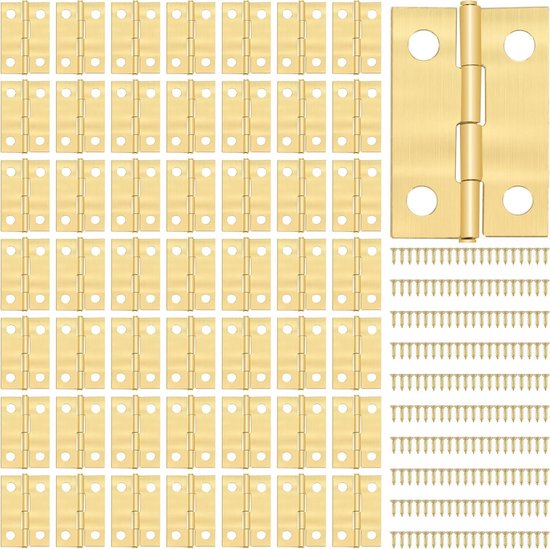 Lot De 50 Charnières De Zinc Galvanisées 40 X 40 Mm