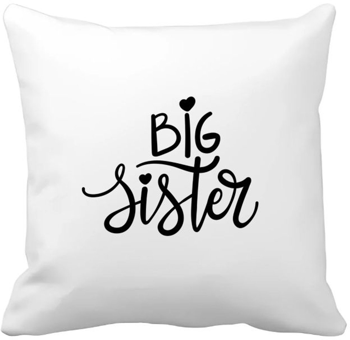 Akyol big sister Kussen hoes - Zus - oudere zus - cadeau - verjaardag - oudere zus - familie - 40 bij 40 cm Multicolor