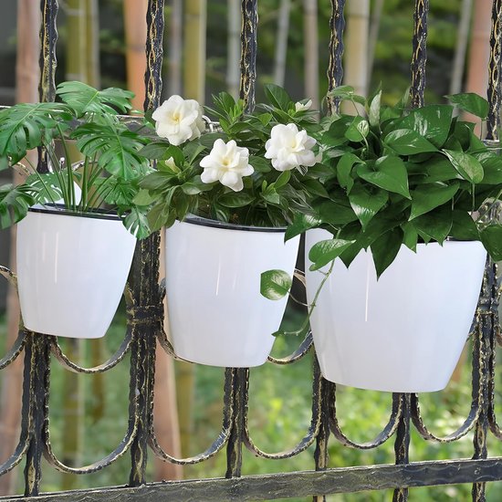 IMJ-Global Urbi Case Beton Effect Bloempotten van kunststof, 58 x 18 x 49,8 cm, voor binnen en buiten, lichtgrijs, 44 liter, modern design, 2 stuks