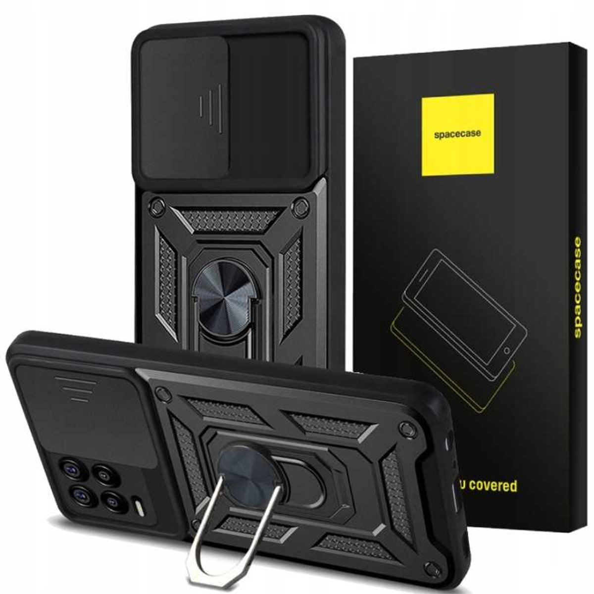 Spacecase Case Cover Voor Realme 8 8 Pro Zwarte Telefoon