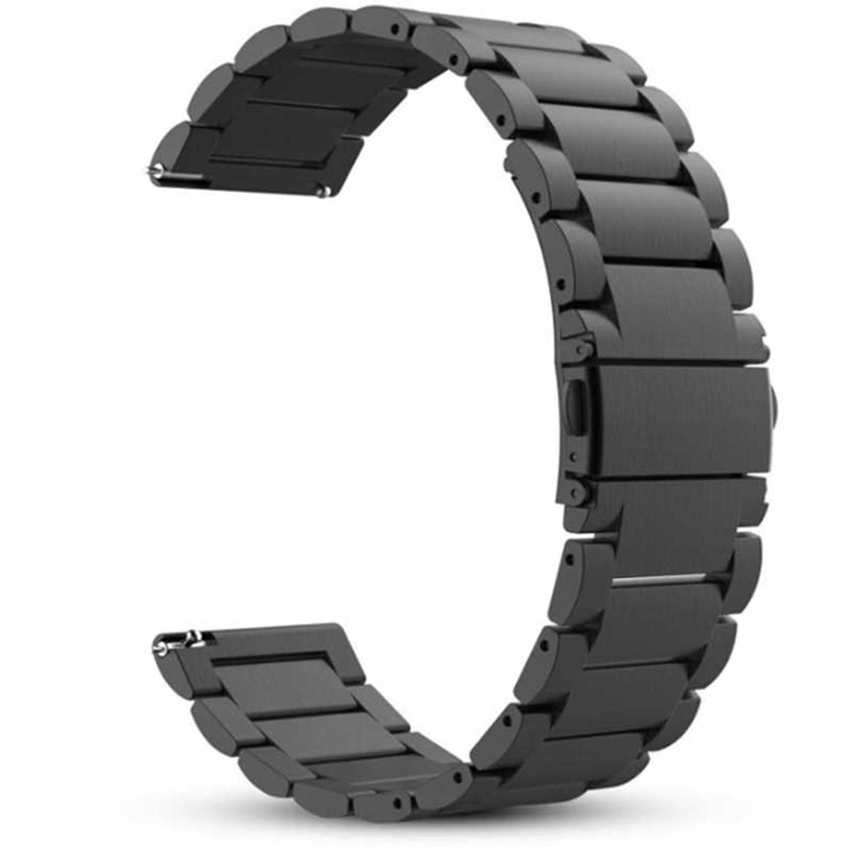 Spacecase Horlogeband Rvs 20Mm Zwart Voor Apple Watch