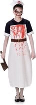 Karnival Costumes Zombie Verpleegster Halloween Kostuum Dames Halloween Kostuum Volwassenen Carnavalskleding Dames Carnaval - Polyester - Maat L - 3-Delig Jurk/Hoed/Riem