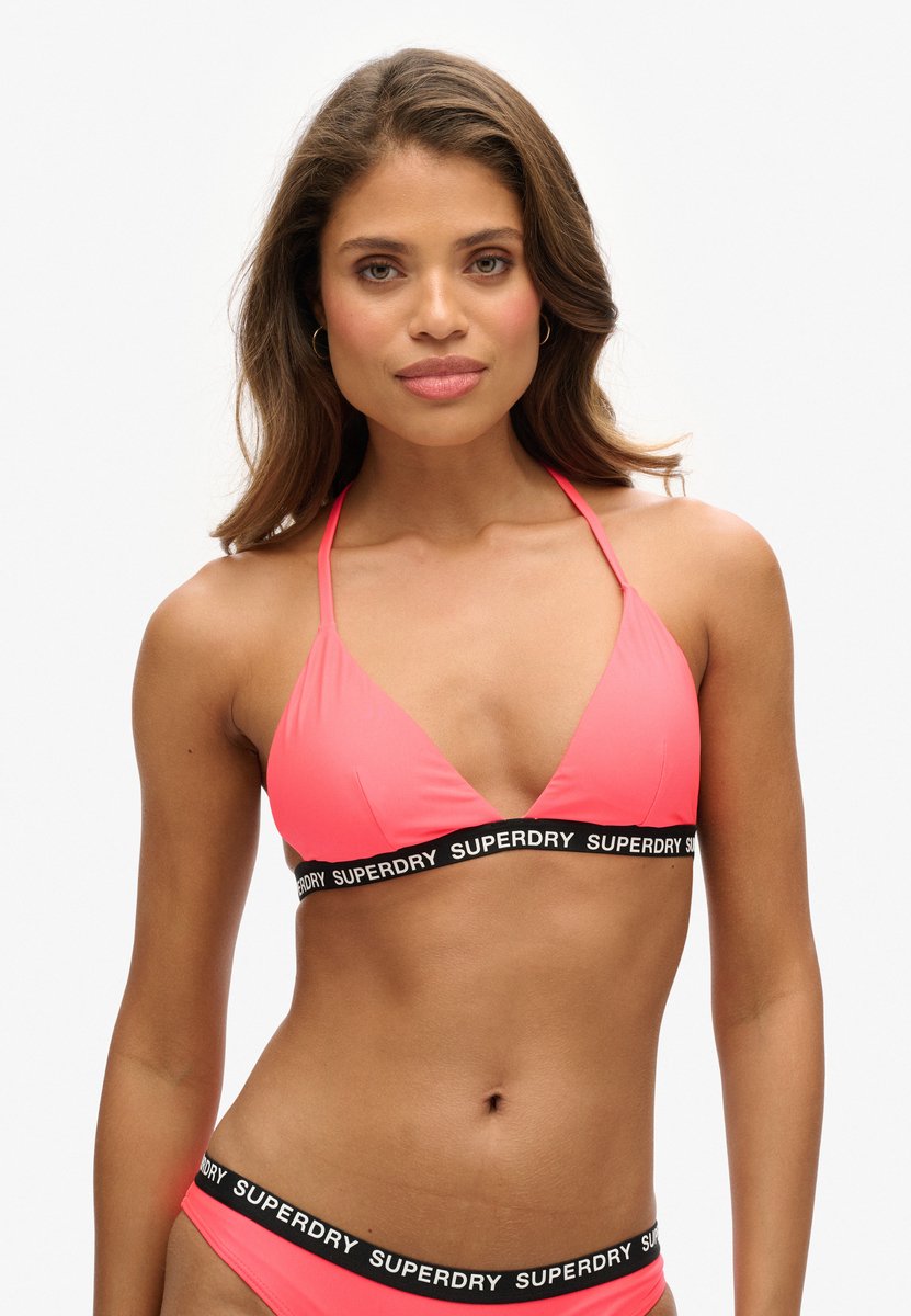 Superdry Elastische triangelbikinitop Dames Badpakken Roze