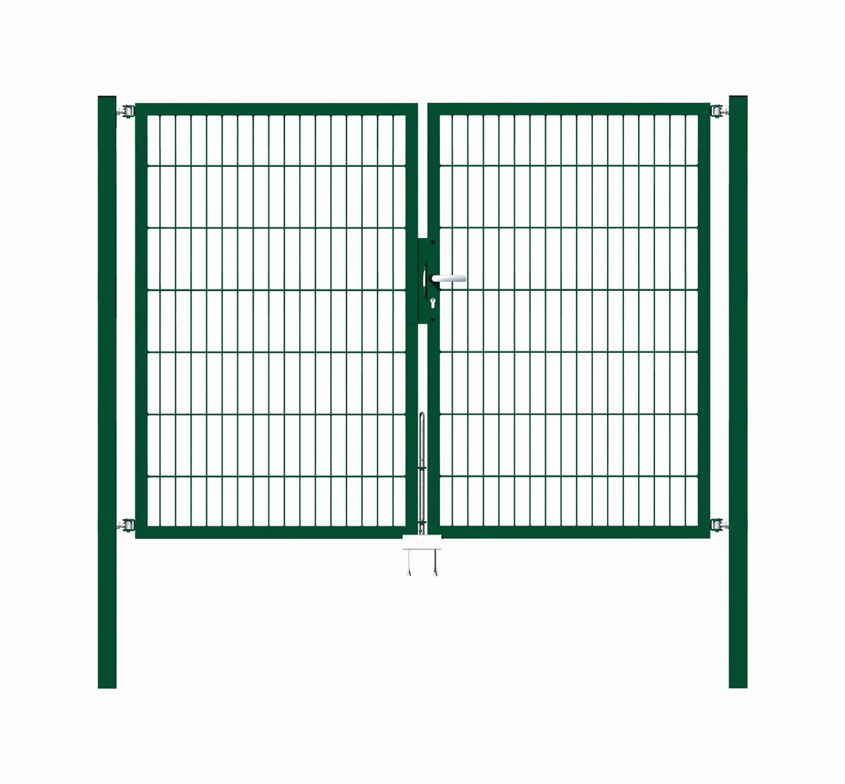 Alberts 648084 Dubbele poort Flexo met toebehoren, groen, breedte 200 cm, hoogte 140 cm