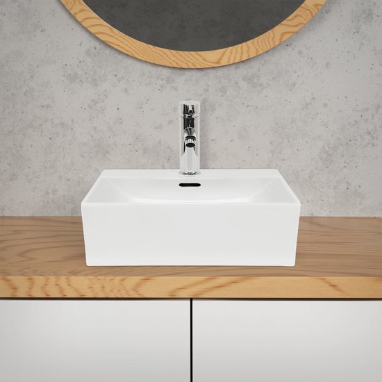 Lavabo 415 x 360 x 130 mm céramique blanc
