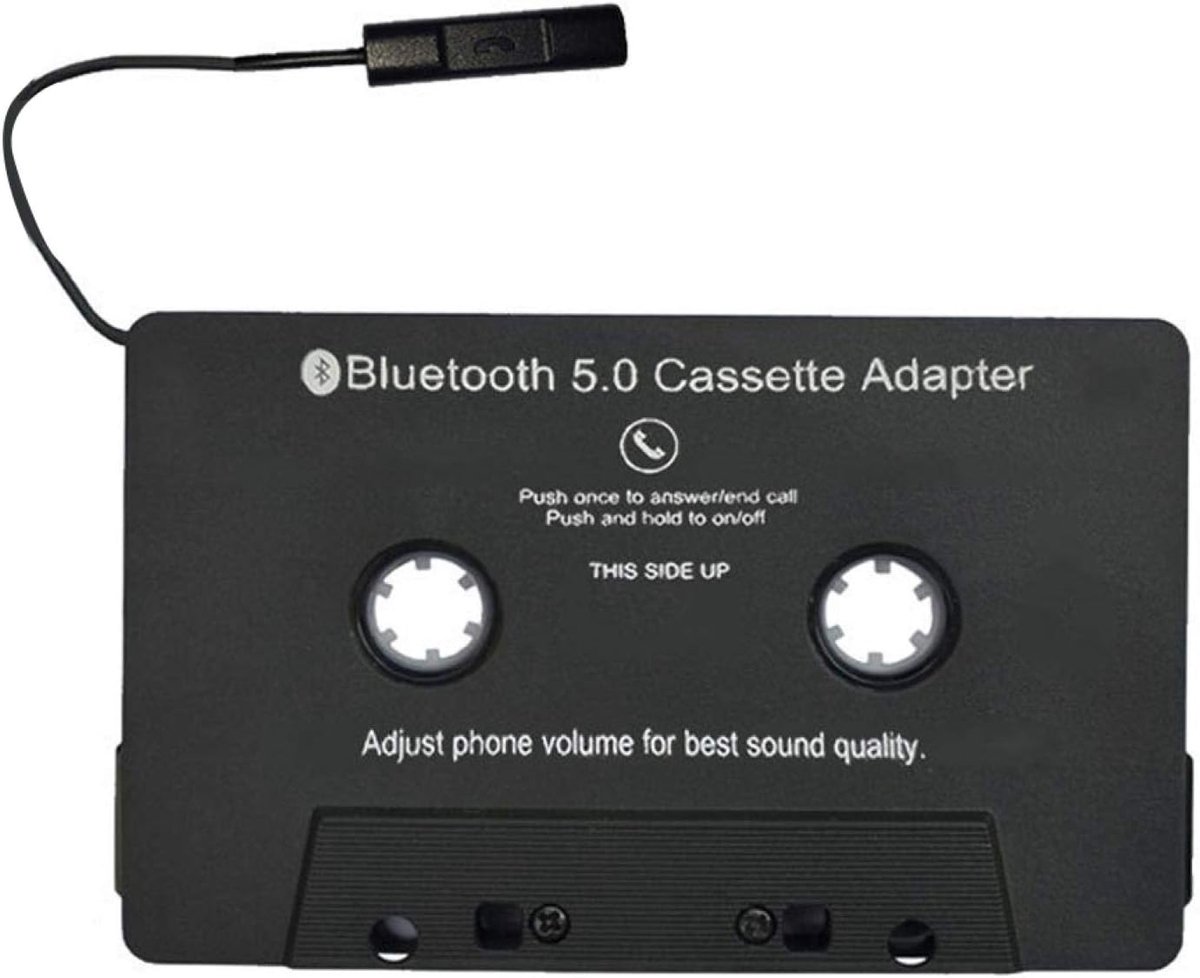 Bluetooth Cassette Adapter voor Auto - Draadloze Aux Ontvanger met Oplaadbare Batterij