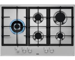 AEG HGB75520SM Roestvrijstaal Ingebouwd 75 cm Gaskookplaat 5 zone(s)