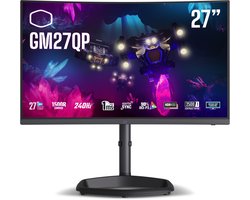 Cooler Master GM27QP-EK - LED-Monitor 27'' VA - Curved (1500R) - 2560 x 1440 QHD - 240 Hz - 1 ms - 400 cd/m² - 2500:1 - Zwart