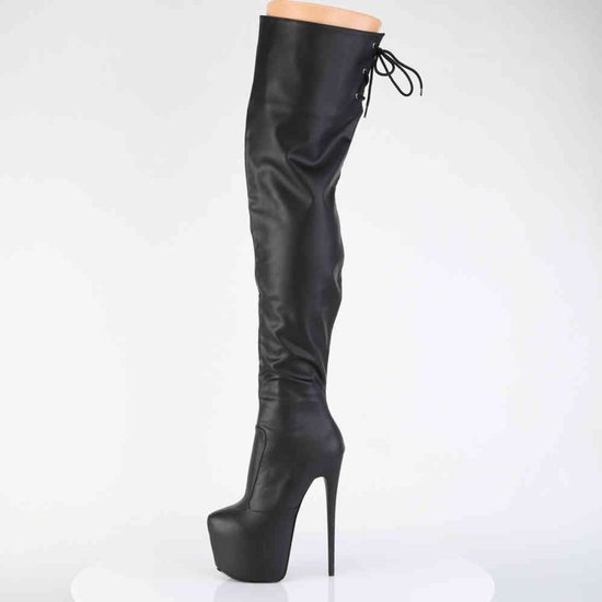 Pleaser - JUBILANT-3007 Bottes femmes à plateforme au-dessus du genou - Chaussures US 9 - 39 - Zwart