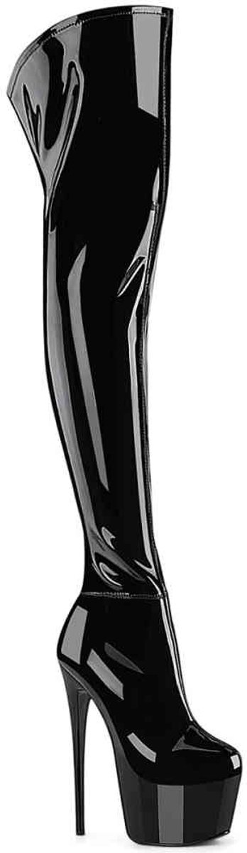 Pleaser JUBILANT-3006 Plateau overknee Laarzen 42 Shoes Zwart