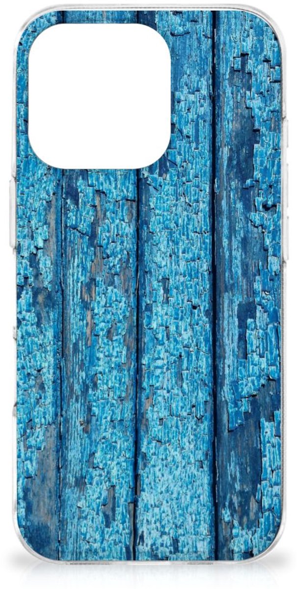 iPhone 16 Pro Bumper Hoesje Wood Blue