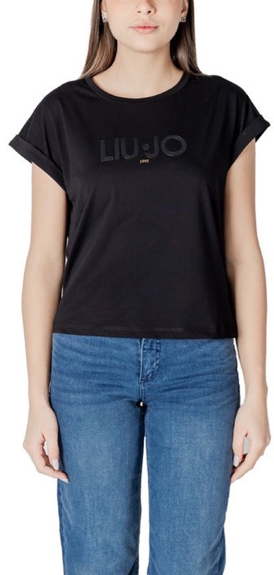 Liu Jo T-shirt manica corta con logo gioiello blu main image 1