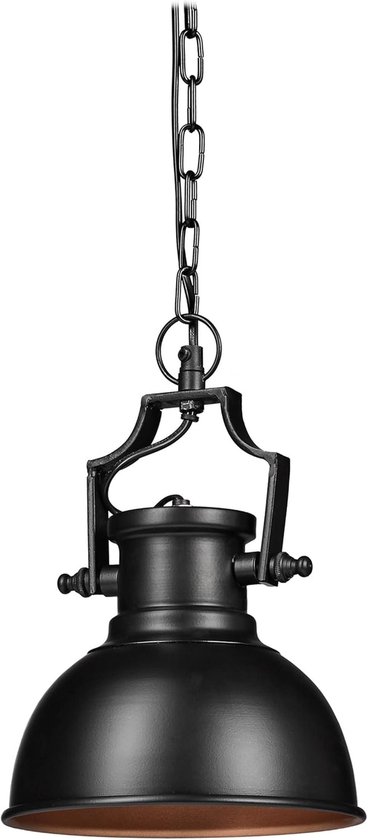 iDEGU Hanglamp, industrieel, design, Edison, plafondlamp, E27, retro, voor eetkamer, keuken, woonkamer, diameter 22 cm, goud, 2 stuks, 2 stuks