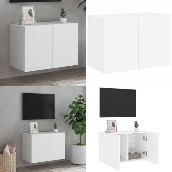 VidaXL Tv-meubel wandgemonteerd 100x30x41 cm wit