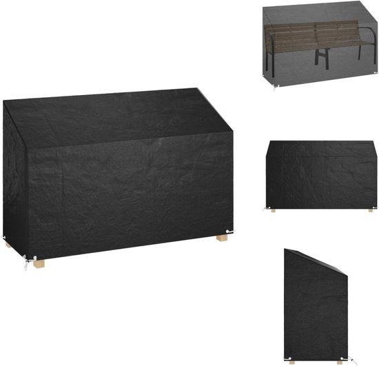 vidaXL Housse de banc de jardin - Zwart - 190x70x70/88 cm - Résistante à Water et aux UV - Housse de mobilier de jardin