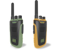 foto van Kidywolf walkie talkie Kidytalk green-orange portofoon