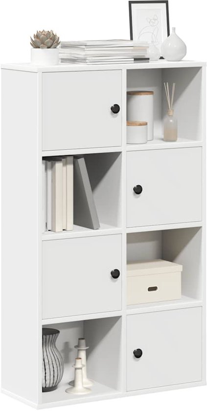 Bibliothèque vidaXL - Bibliothèques - Meuble de rangement - 60 x 24 x 101,5 cm - Bois traité blanc