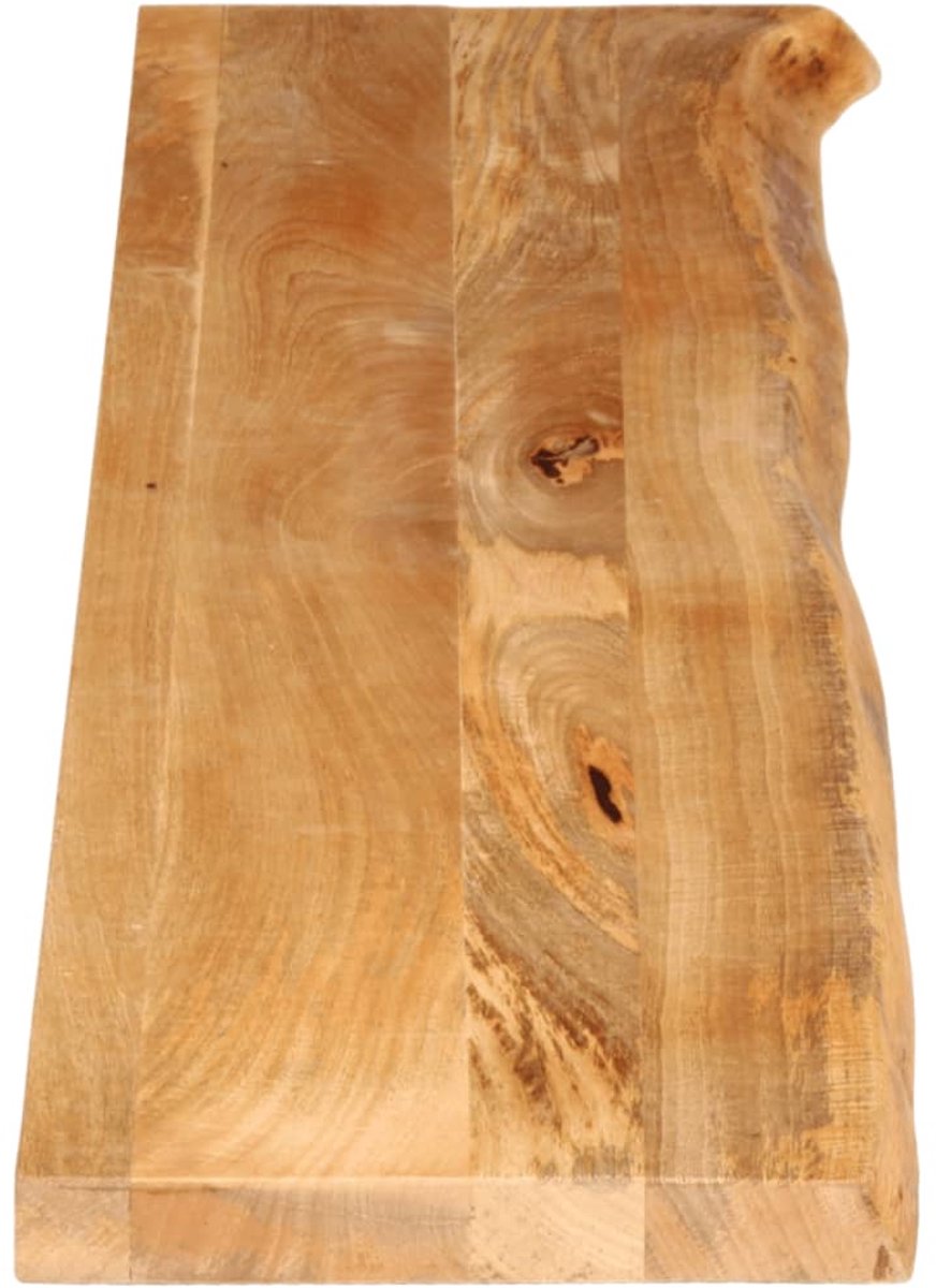Dessus De Table Bois Massif Manguier VidaXL : 180x30 Cm, épaisseur 2,5 Cm, Bord Vivant Naturel, Brut, Pour Rénover Table Ou Console