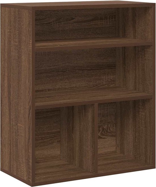 vidaXL Boekenkast 60x30x71,5 cm bewerkt hout oud houtkleurig