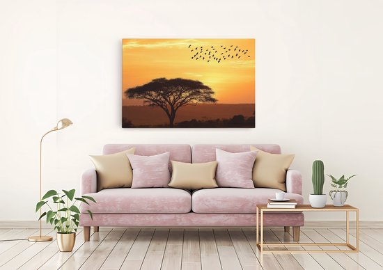 Tableau sur toile Saammp - Vogel dans un arbre - Animaux - Nature - 120x80 - Photo sur toile - Décoration murale - Décoration murale salon - Décoration chambre - Impression sur toile