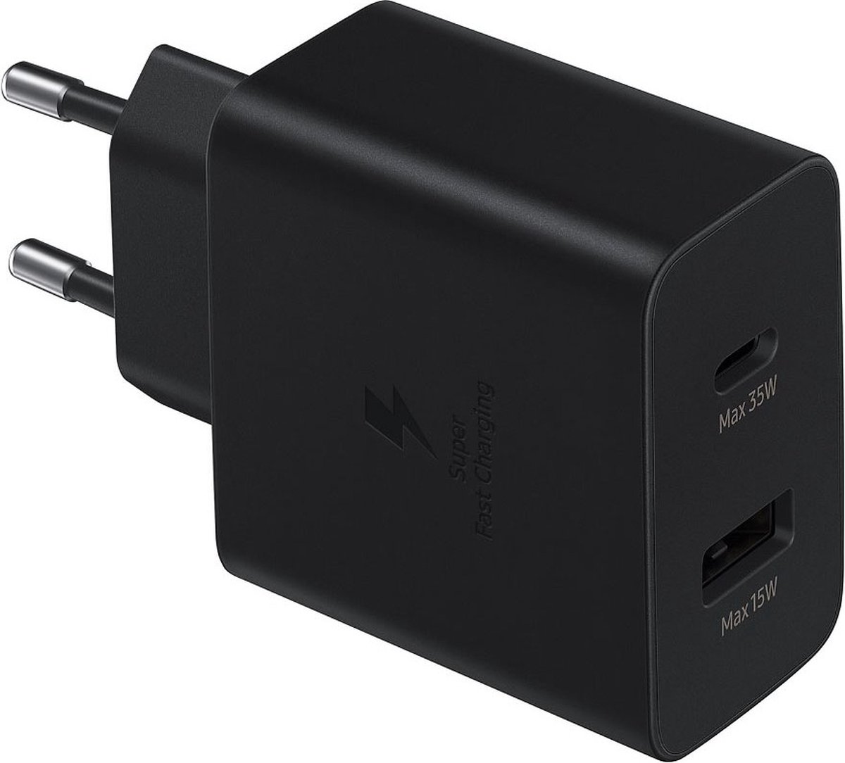 Samsung Power Adapter Lader (zonder kabel) - 35W - 2 outputs (USB + USB-C) - Zwart