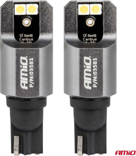 Ampoules LED CANBUS PRO série AMiO T15 W16W 4x3030 SMD Wit 12/24V FULL CANBUS