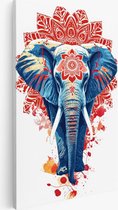Saammp Canvas Schilderij - Olifant - Kunst - Abstract - Dieren - 40x60 - Foto op canvas - Wanddecoratie - Muurdecoratie Woonkamer - Slaapkamer decoratie - Canvas Print