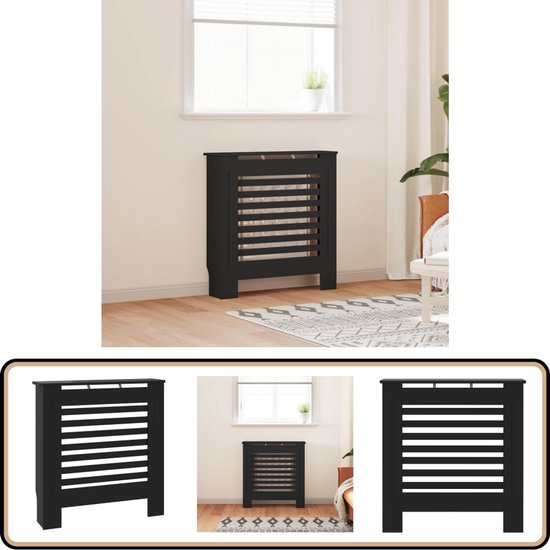 vidaXL Radiatorombouw 78 cm MDF zwart