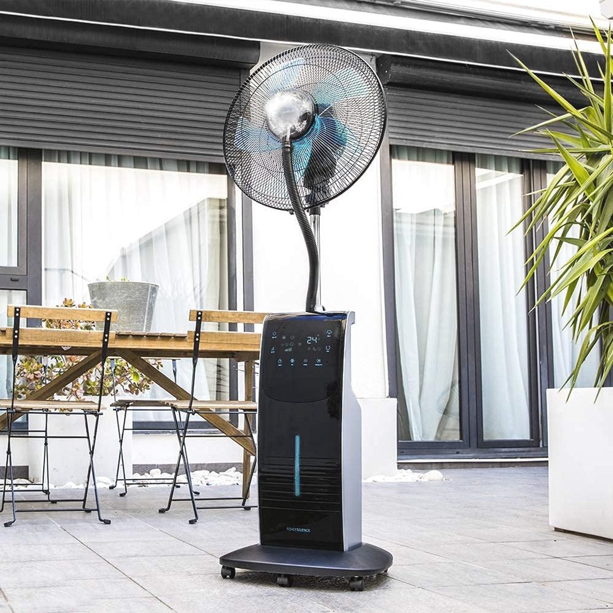 Voetvernevelaar met Ionisatiefunctie, Geurverspreider en Anti-Muggenfunctie - Digitale 3-Snelheden Vernevelaar 90 W